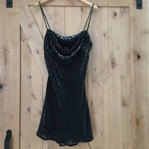 ASTR THE LABEL Velvet Leopard Slip Dress Y2K Size L